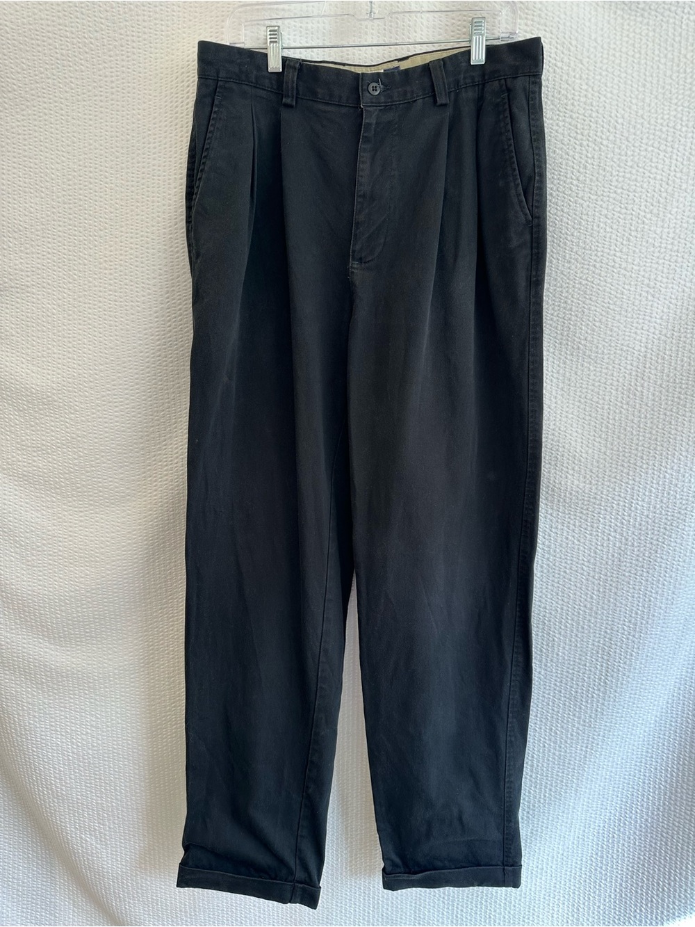 GAP Black Relaxed Fit Chino Pants Men’s 33x34 Casual Work Pants 100% Cotton
